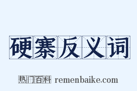 硬寨反义词是什么意思的图片